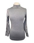 Two Bits Equestrian 'The Mockneck' in Grey Heather