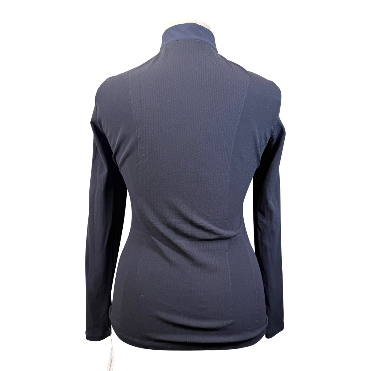 Cavalleria Toscana Long Sleeve Jersey Polo in Navy/Black - Women's XL