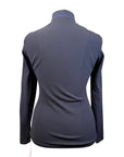 Cavalleria Toscana Long Sleeve Jersey Polo in Navy/Black - Women's XL