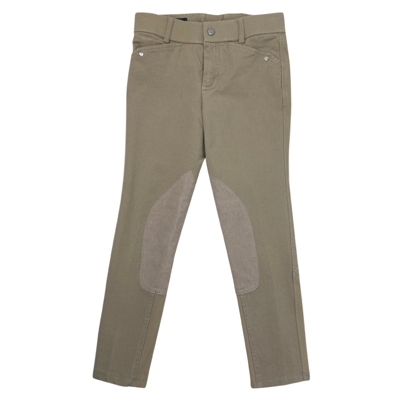 Ariat 'Heritage' Front Zip Knee Patch Breeches in Tan