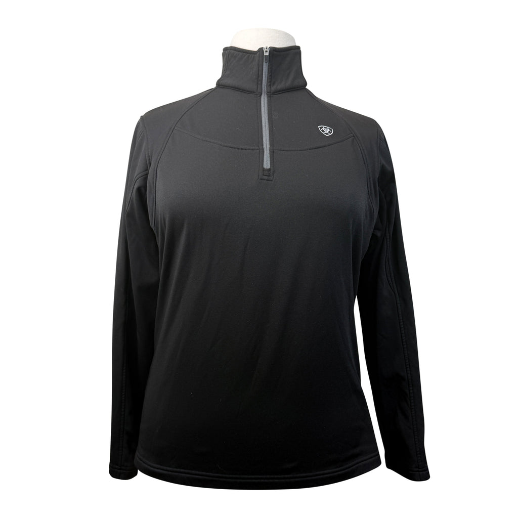Ariat 'Tek Team Logo' 1/4 Zip Jacket in Black