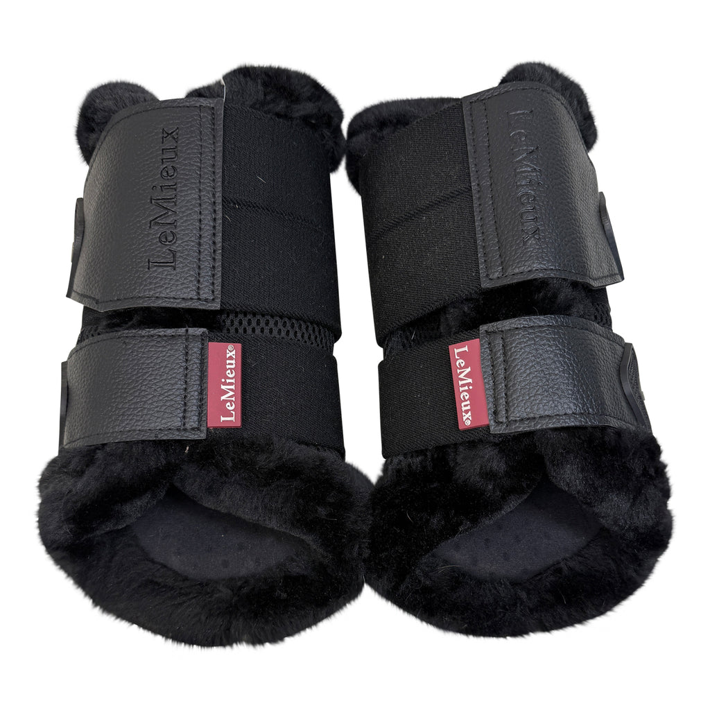 LeMieux Fleece Edged Brushing Boots in Black