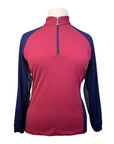 EIS 1/4 Zip Base Layer in Red/Navy