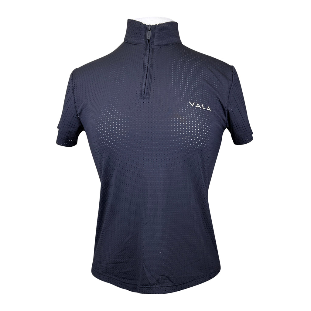 Vala 'Elsa' Mesh Short Sleeve Zip in Black