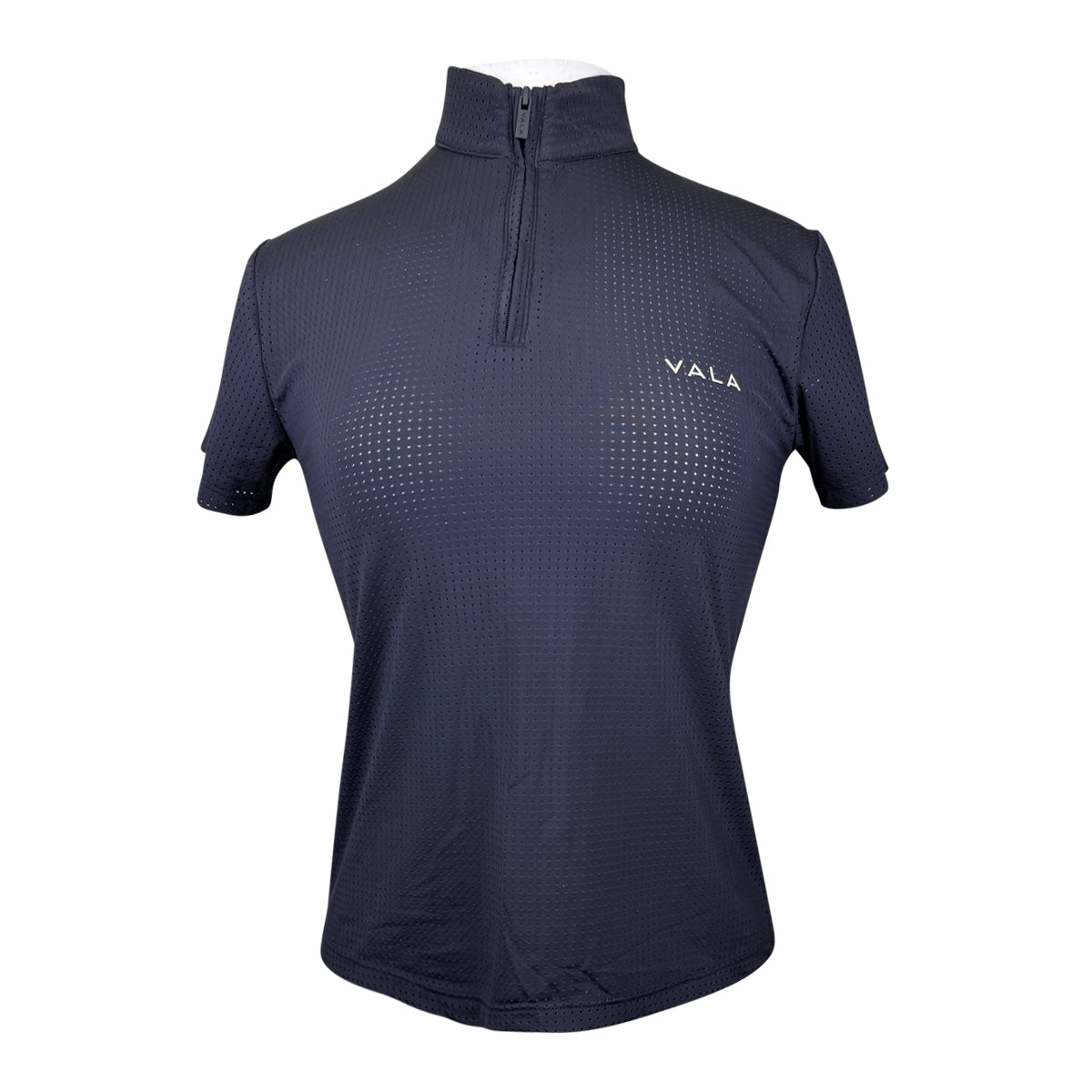 Vala 'Elsa' Mesh Short Sleeve Zip in Black