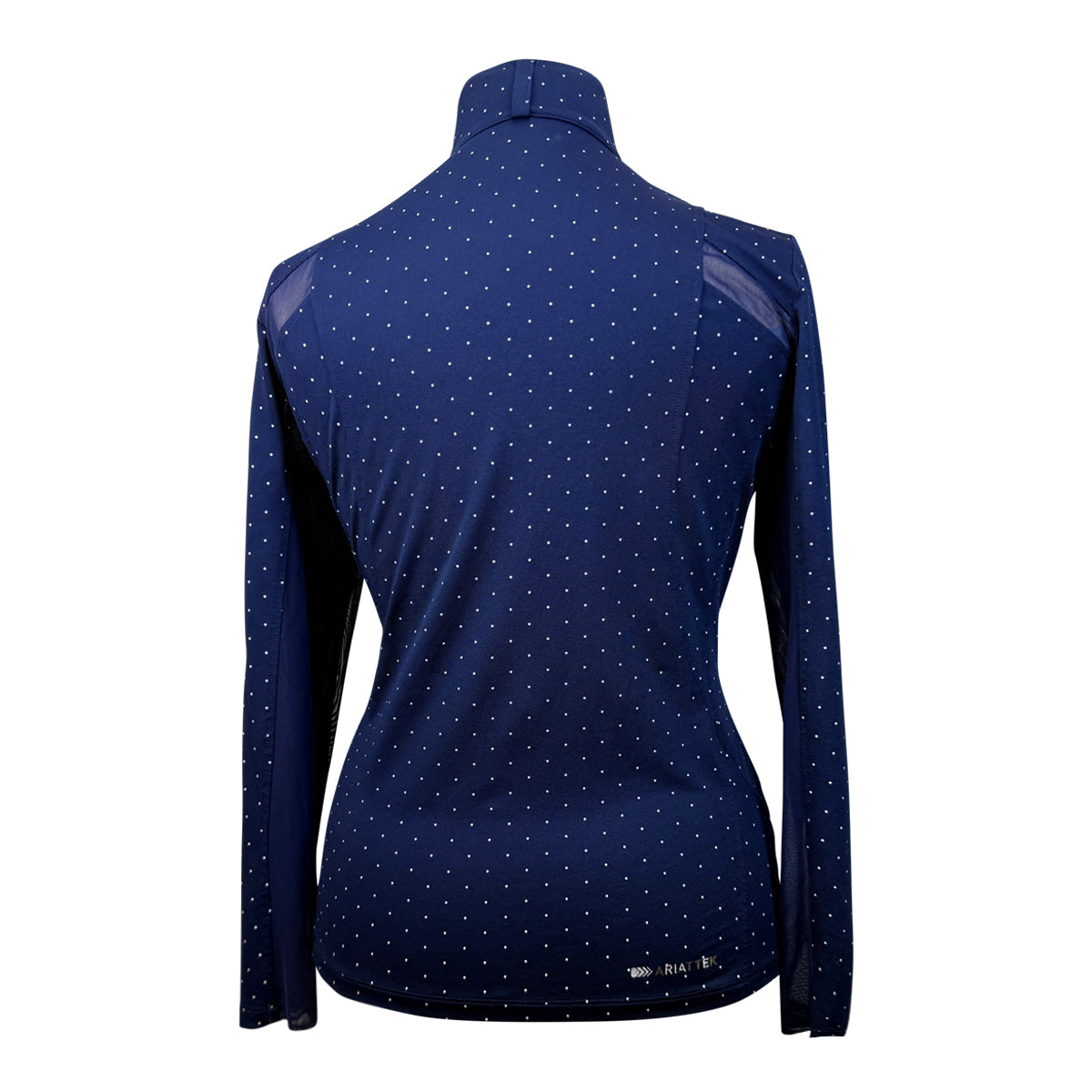 Ariat TEK Heat Series Long Sleeve Shirt in Navy Polka Dot