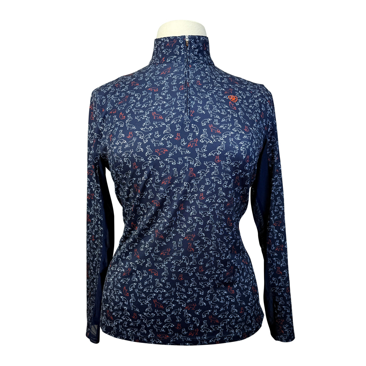 Ariat TEK Heat Series Long Sleeve Shirt in Navy/Fox Pattern