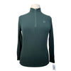 Arista 'Superfine' Merino Half Zip Shirt in Hunter Green