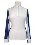 Kerrits Affinity Long Sleeve Show Shirt in Navy/White - Women's XL