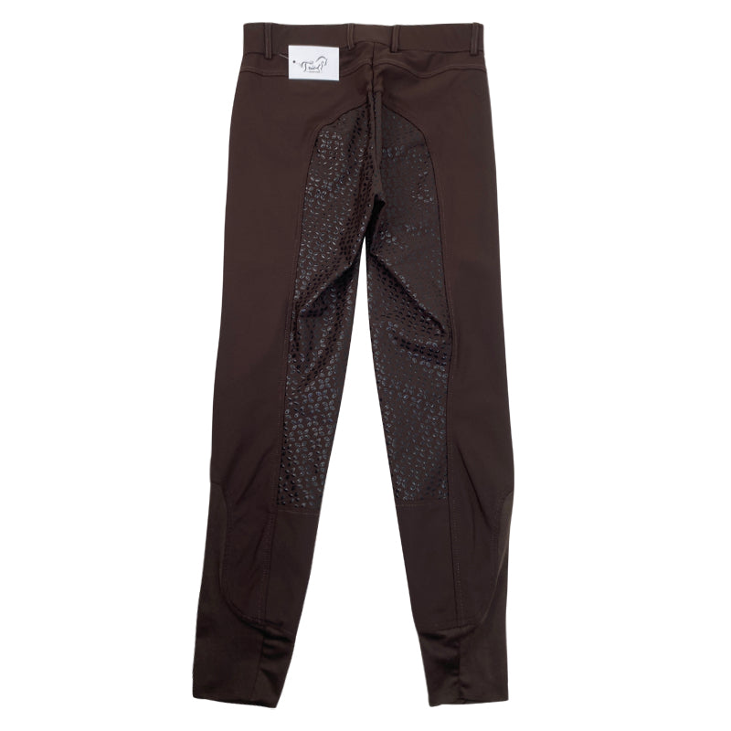Back of Ovation 'Aqua-X' Full Grip Breeches in Cocoa