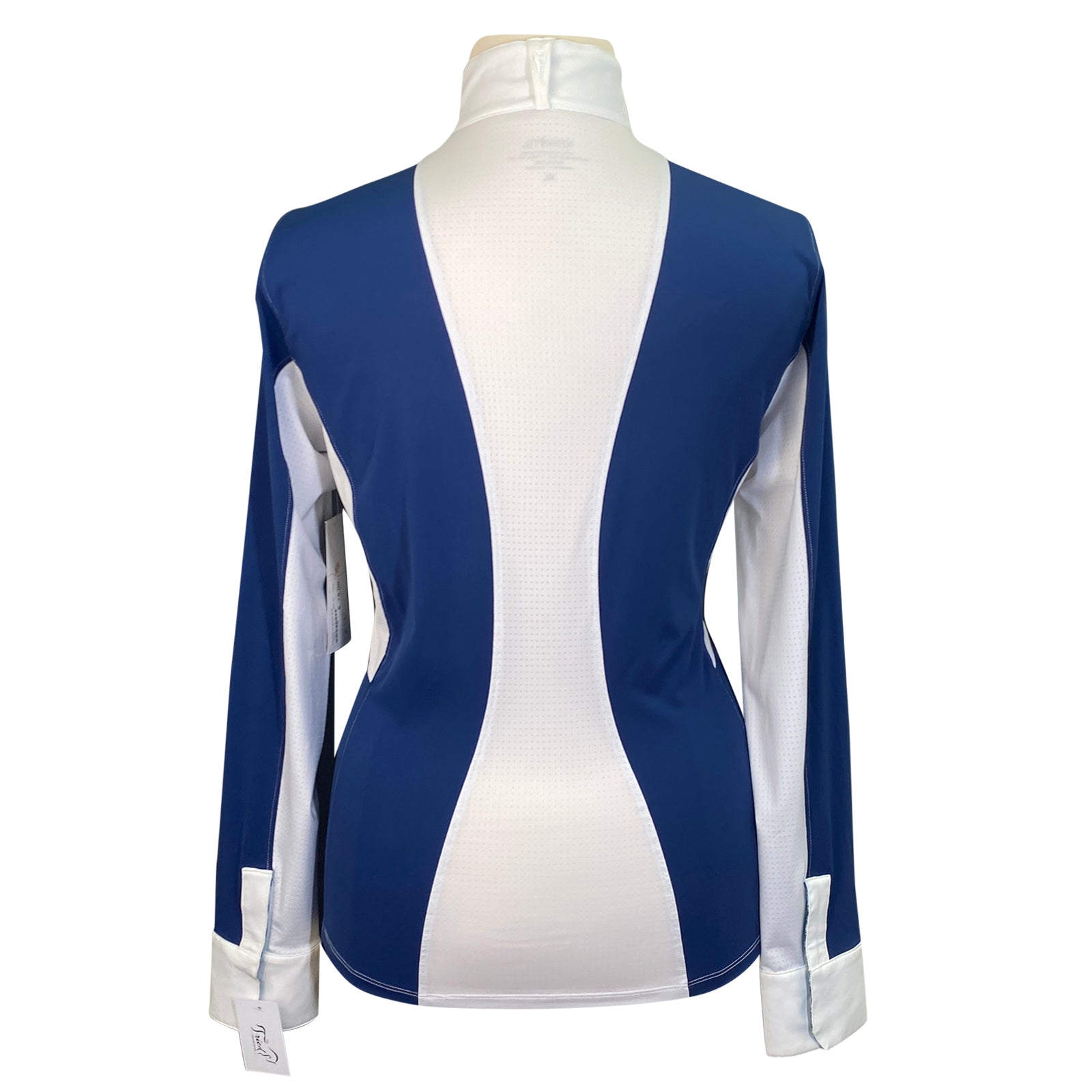 Kerrits Affinity Long Sleeve Show Shirt in Navy/White - Women's XL