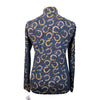 Arista Equestrian 1/4 Zip Shirt in Grey/Gold Horseshoes