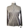Arista Equestrian 'Luxe' 1/4 Zip Shirt in Green & Taupe Logo 
