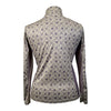 Arista Equestrian 'Luxe' 1/4 Zip Shirt in Green & Taupe Logo 