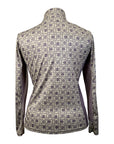 Arista Equestrian 'Luxe' 1/4 Zip Shirt in Green & Taupe Logo 
