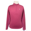 Ariat TEK Heat Series 1/4 Zip Long Sleeve Shirt in Pink Polka Dot - Children's Medium