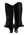 Ovation Suede Ribbed Half Chaps in Black
