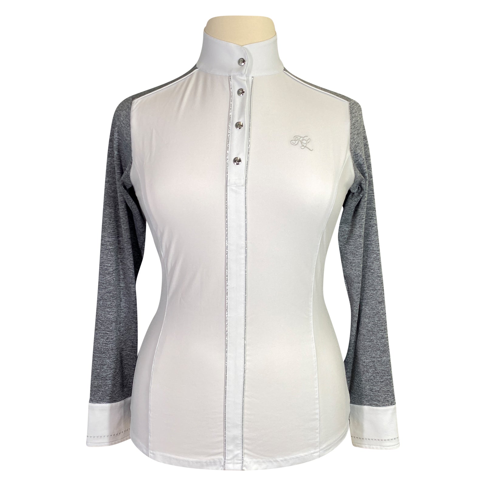 Kingsland 'Violet' Show Shirt in White/Grey Heather