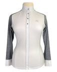 Kingsland 'Violet' Show Shirt in White/Grey Heather