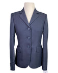 Front of RJ Classics 'Hampton' Washable Show Jacket in Navy Pinstripe - Children's 14R