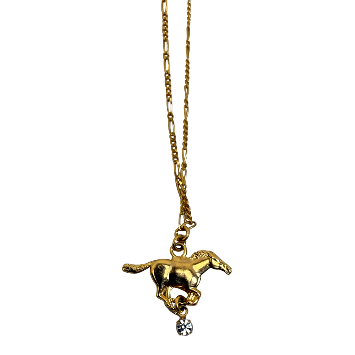 Sezane Gold Horse Necklace in Gold