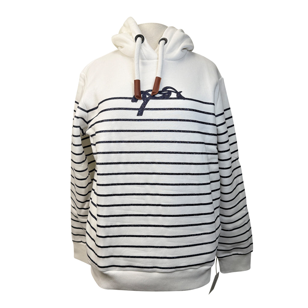 Pénélope 'Harlem' Hoodie in White/Navy