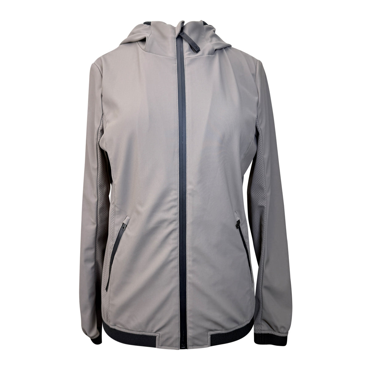 Cavalleria Toscana Zip-Up Soft Shell Jacket in Taupe