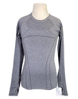 Front of Ivivva Kids' Technical Long Sleeve Top in Grey - Children's Small