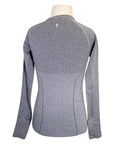 Back of Ivivva Kids' Technical Long Sleeve Top in Grey - Children's Small