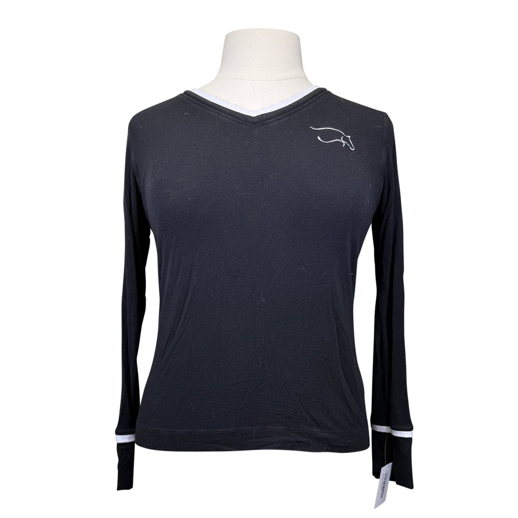 Chestnut Bay S2S V Neck Jersey in Black/White Trim - Women's Large