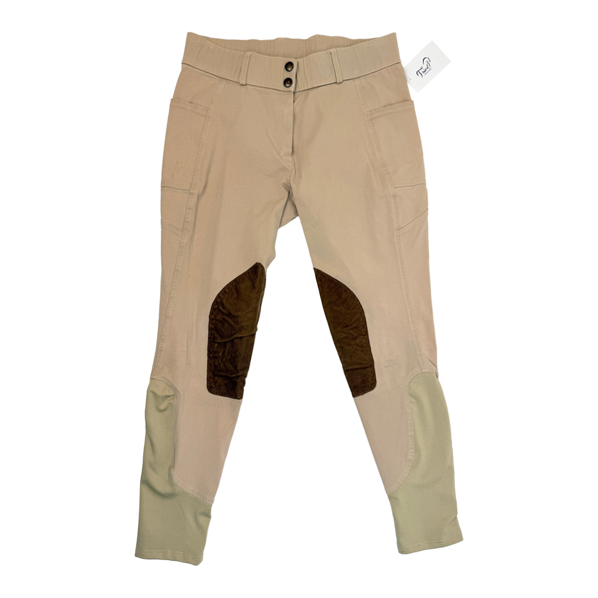 Free Ride Equestrian 'Posh' Knee Patch Breeches in Tan