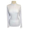 TKEQ 'Quinn' Zip Competition Shirt in White - Women's Large