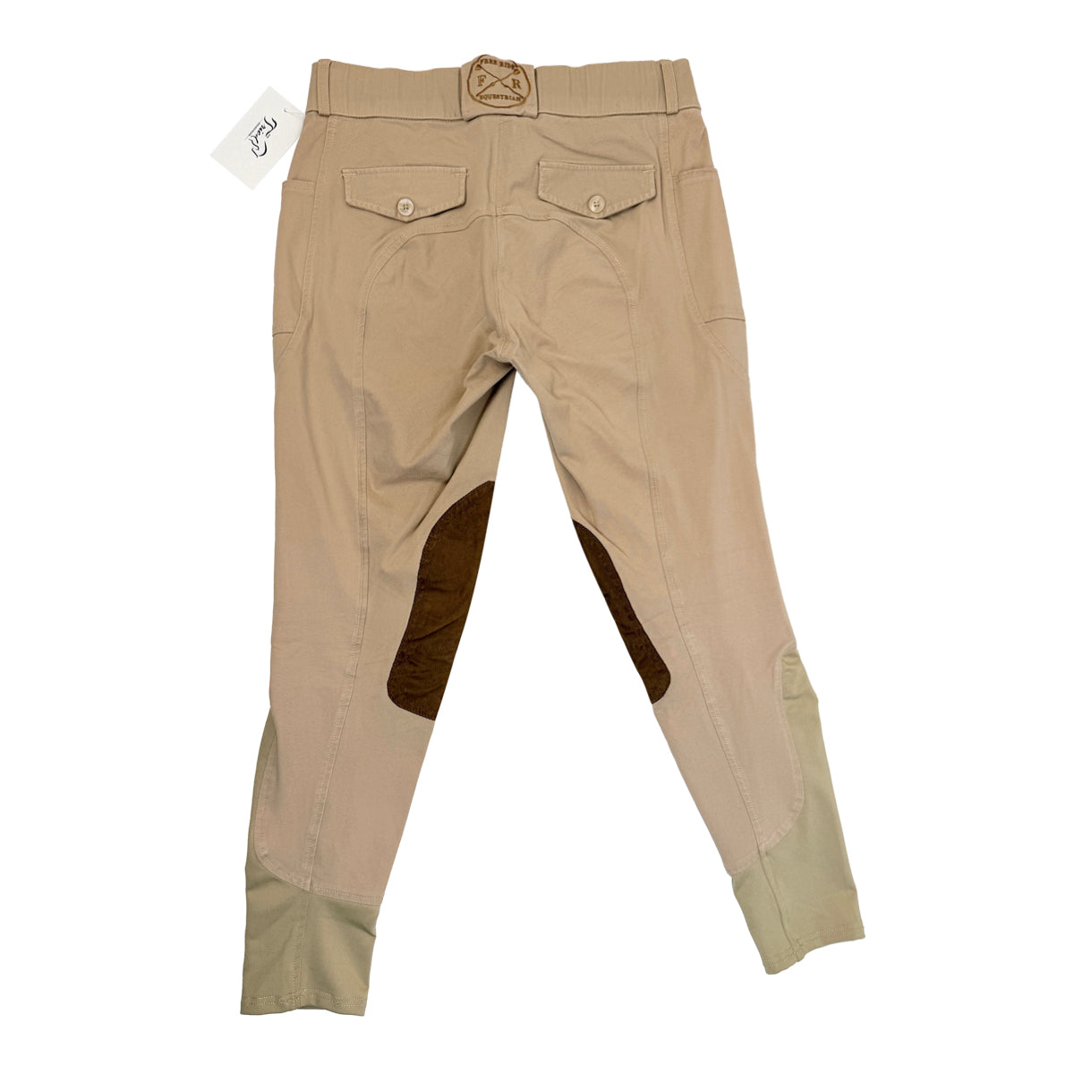 Free Ride Equestrian 'Posh' Knee Patch Breeches in Tan