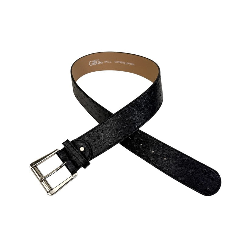 GhoDho Vegan Belt in Black Ostrich