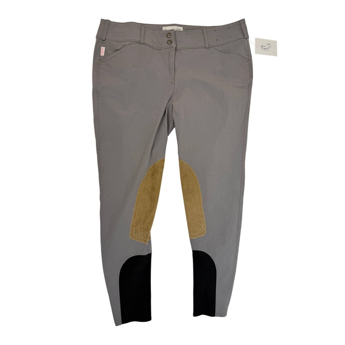 Dover Saddlery Wellesley Classic Piped Knee-Patch Breech in Brown/Orange