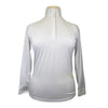 Essex Classics Talent Yarn Long Sleeve Show Shirt in White/Hippos