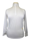 Essex Classics Talent Yarn Long Sleeve Show Shirt in White/Hippos