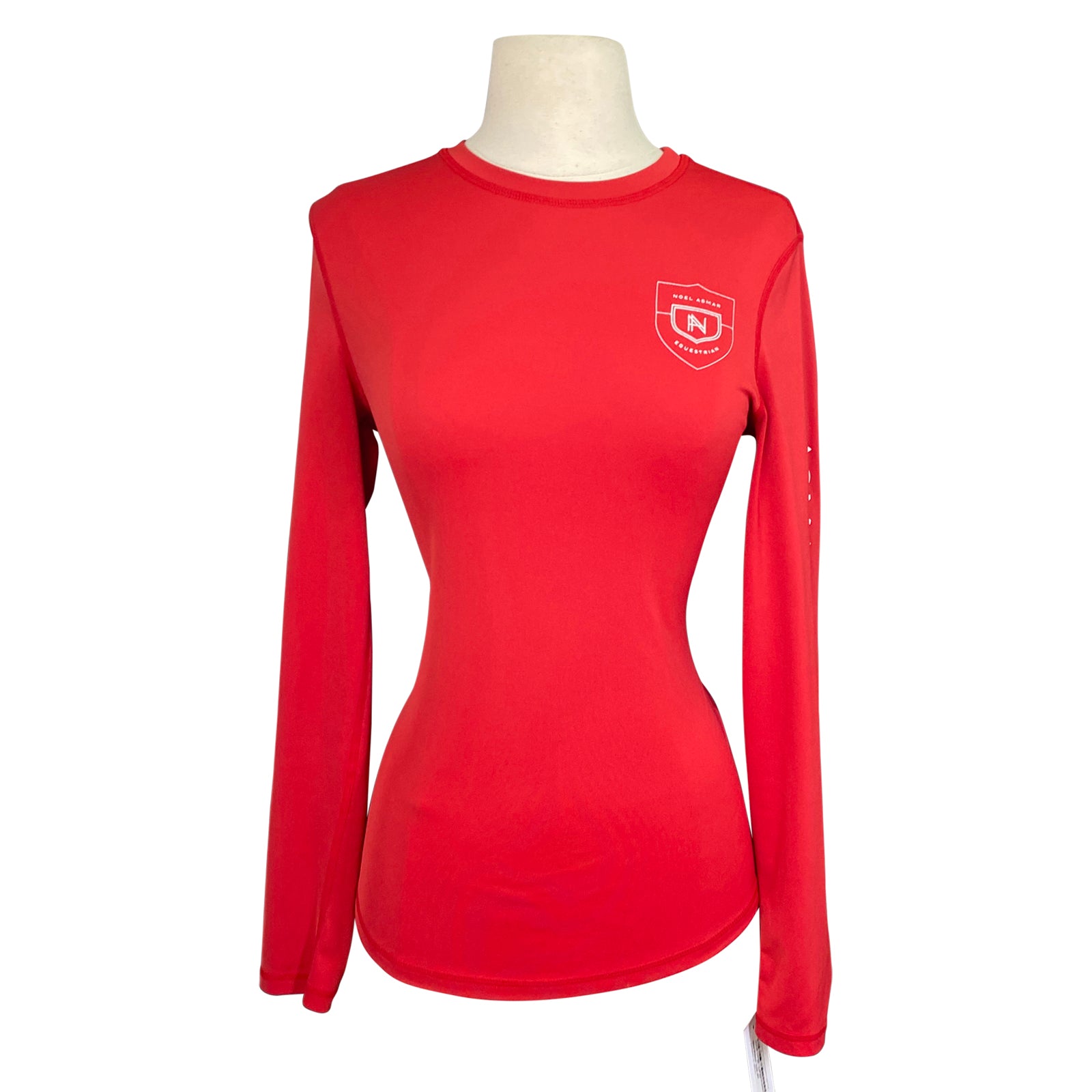 Front of Asmar Equestrian Sustainable Logo Tee in Cherry