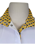 Essex Classics Talent Yarn Long Sleeve Show Shirt in White/Hippos