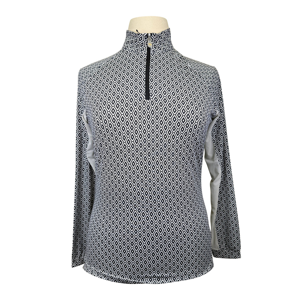 Kastel 'Charlotte' Sun Shirt in Black Geometric