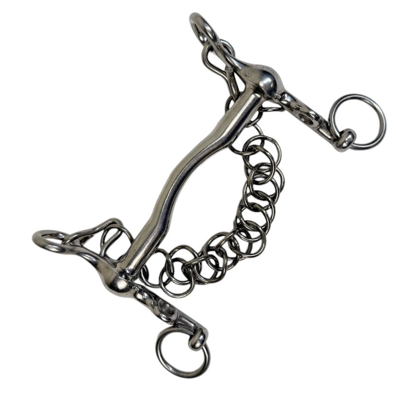 Slim Ported Weymouth Bit in Stainless Steel