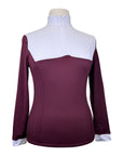 Equisite 'Pailine' Show Shirt in Burgundy