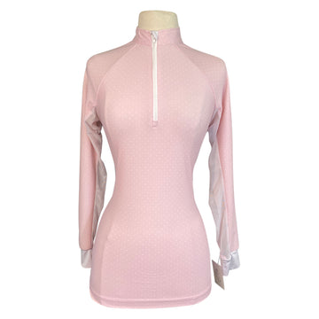 It's a Haggerty's Long Sleeve Sun Shirt in Baby Pink/Polka Dot