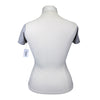 Cavalleria Toscana Perforated Jersey SS Polo in Grey/White