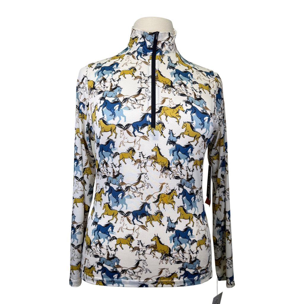 Kerrits 'Ice Fil' Long Sleeve Sun Shirt in Running Horses