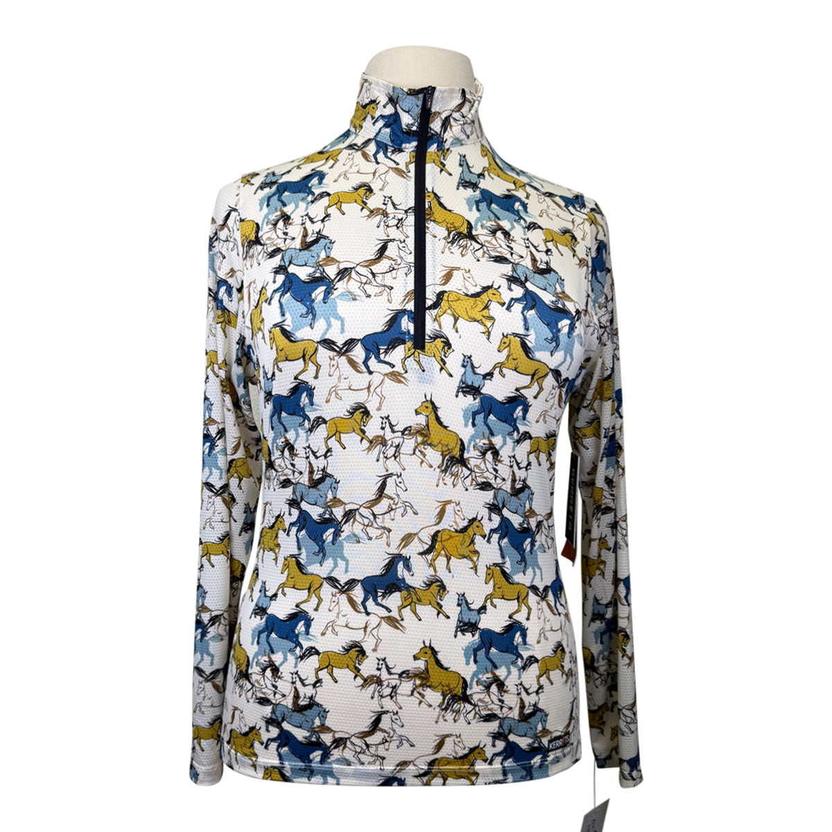 Kerrits 'Ice Fil' Long Sleeve Sun Shirt in Running Horses