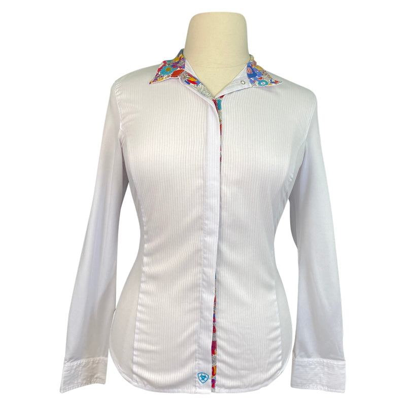 Ariat 'Triumph Liberty' Show Shirt in White/Flowers