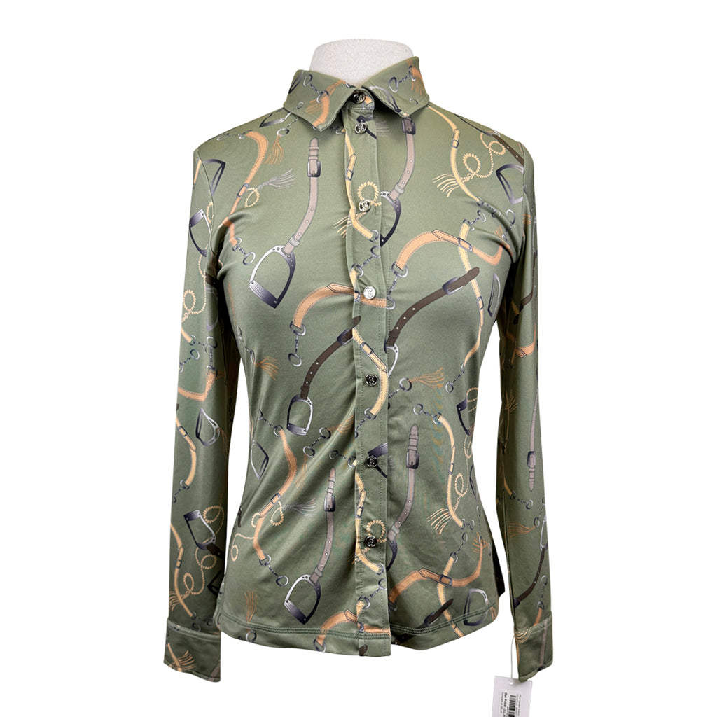 PS of Sweden 'Estelle' Shirt in Green/Tack