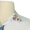 Close up of Ariat Short Sleeve Show Shirt in White/Paisley