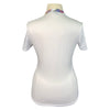 Back of Ariat Short Sleeve Show Shirt in White/Paisley